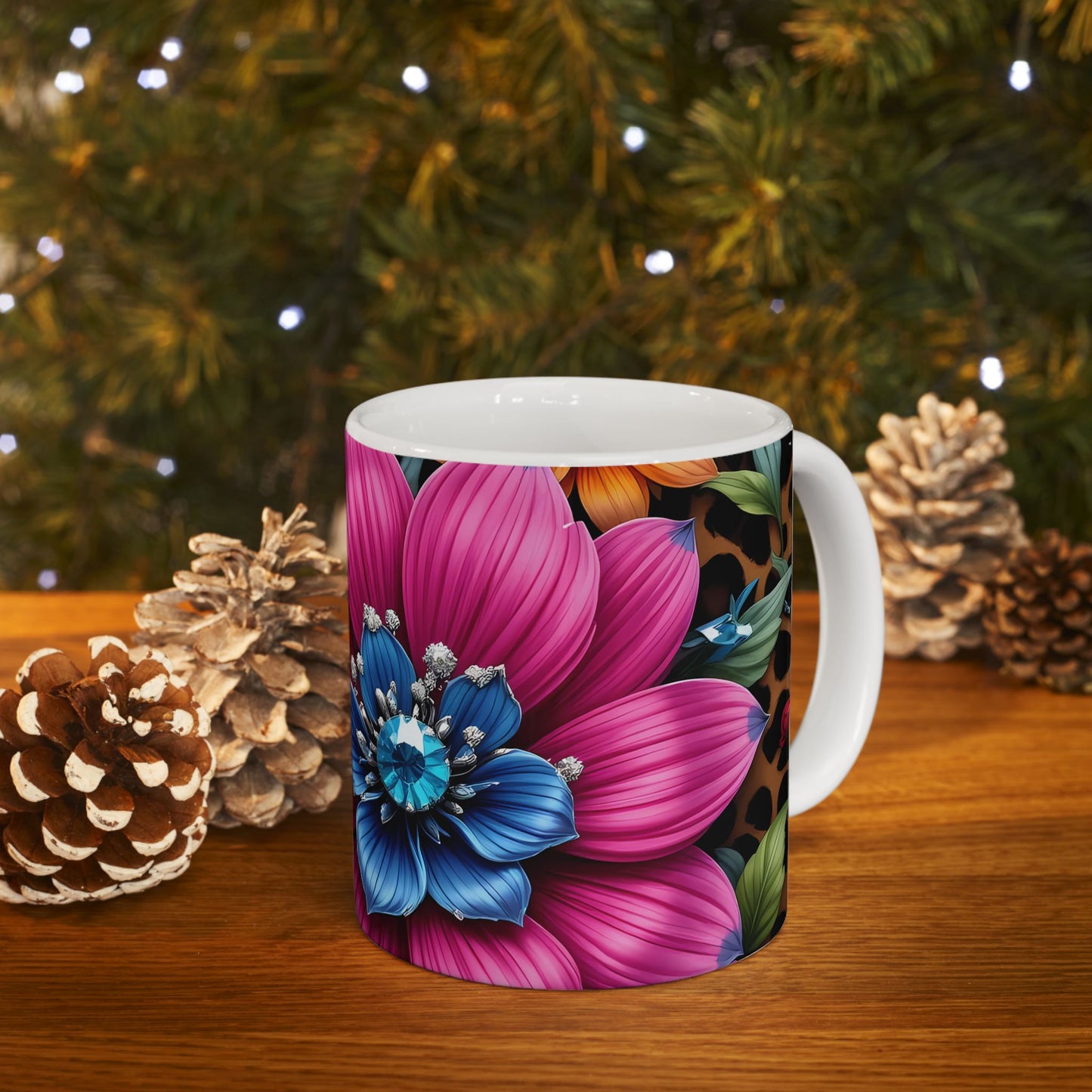 Artistic Mug - Diamond Flowers