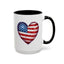 4th of July Mug - Heart American Flag