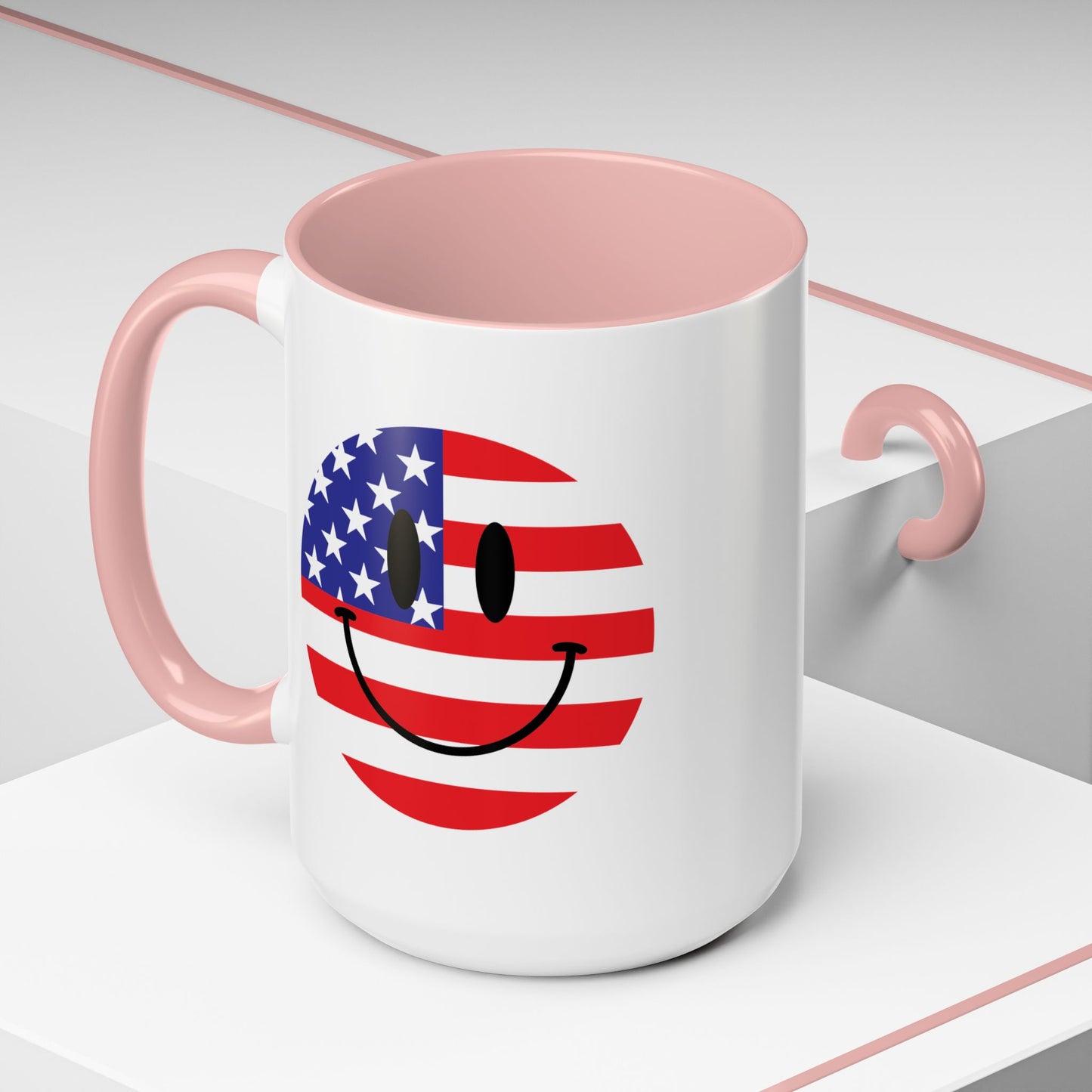4th of July Mug - America Smiley Face