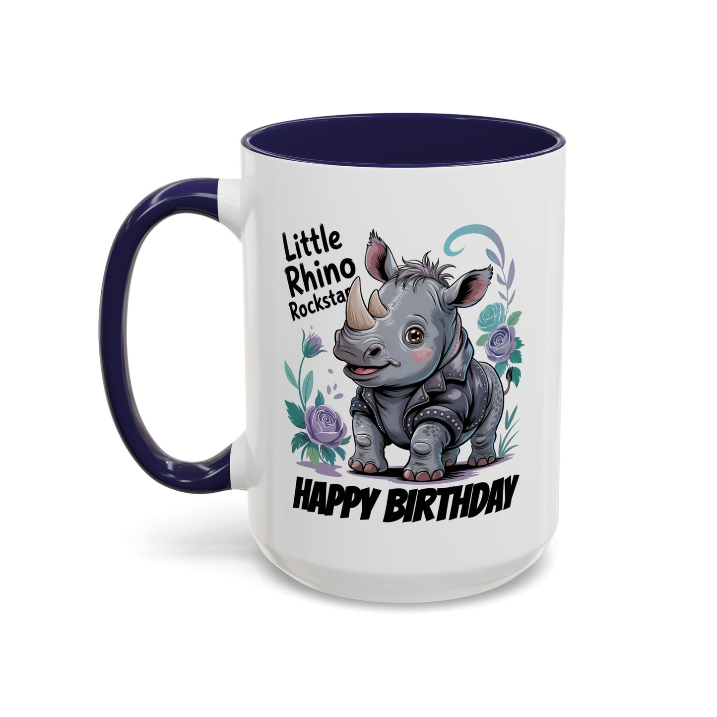 Birthday Mug - Happy Birthday Little Rhino Rockstar