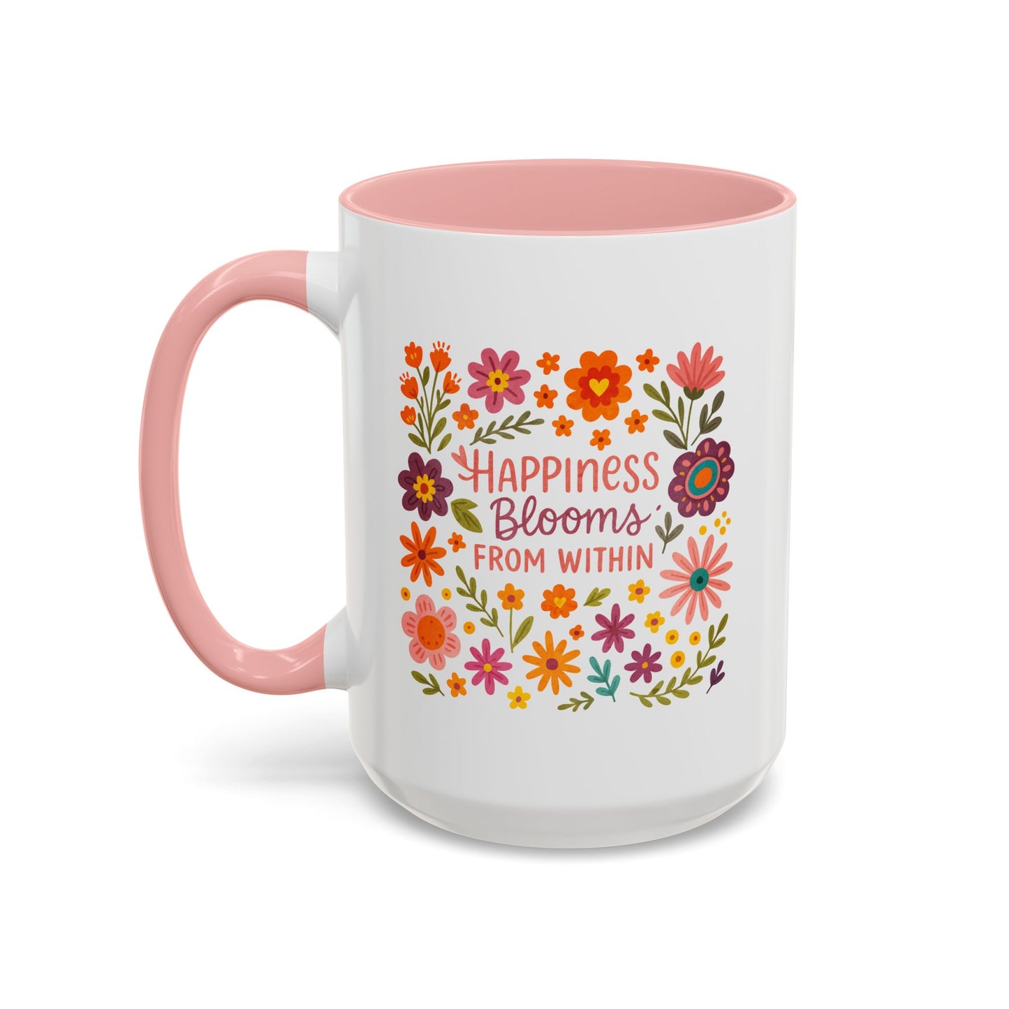 Motivation Mug - Happiness Blooms From Within