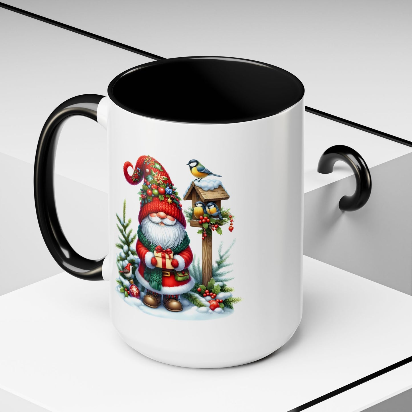 Christmas Mug - Gnome and Birds