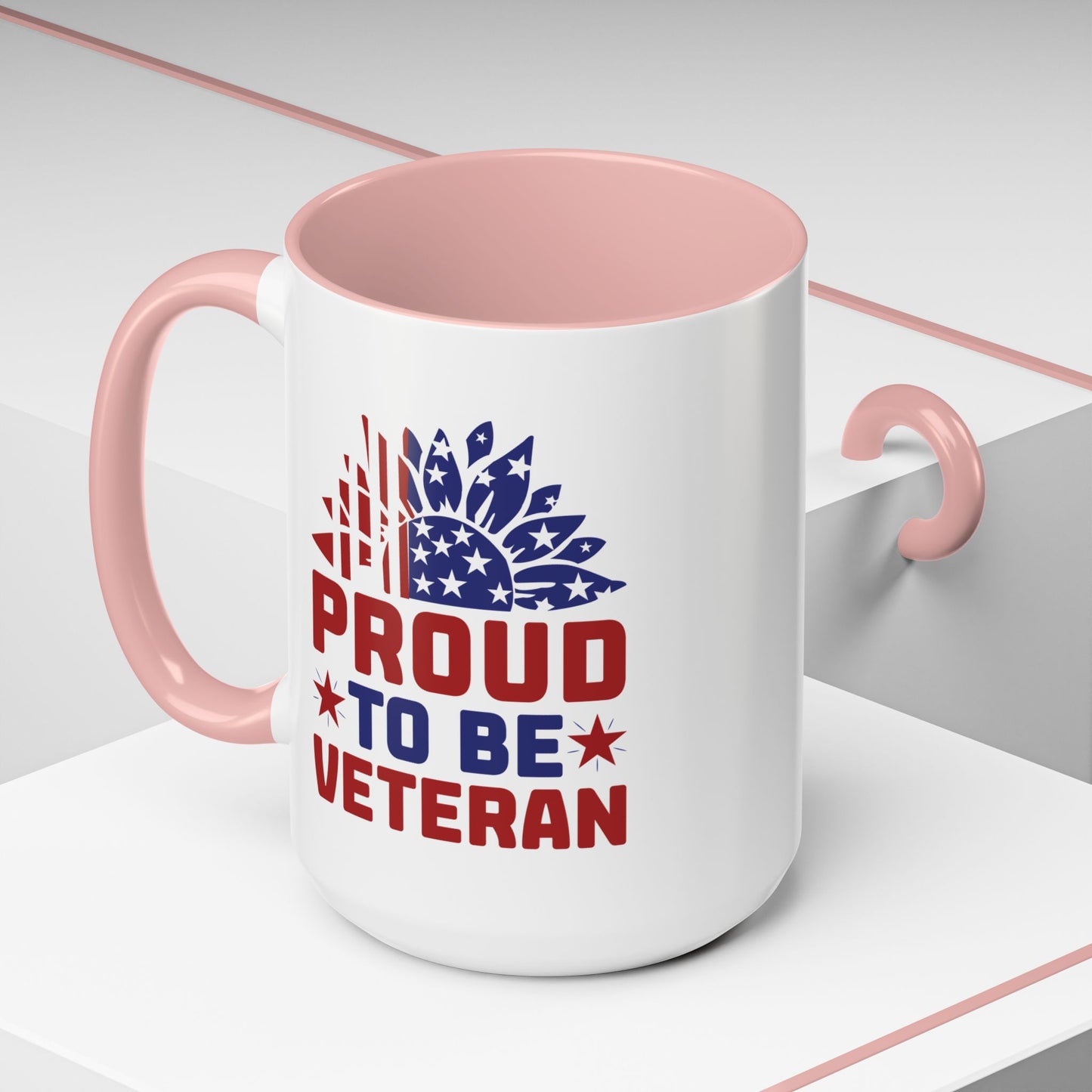 4th of July Mug - Proud to Be a Veteran Sunflower