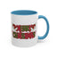 Christmas Mug - Merry Christmas Red & Green Text Hats Candy Canes