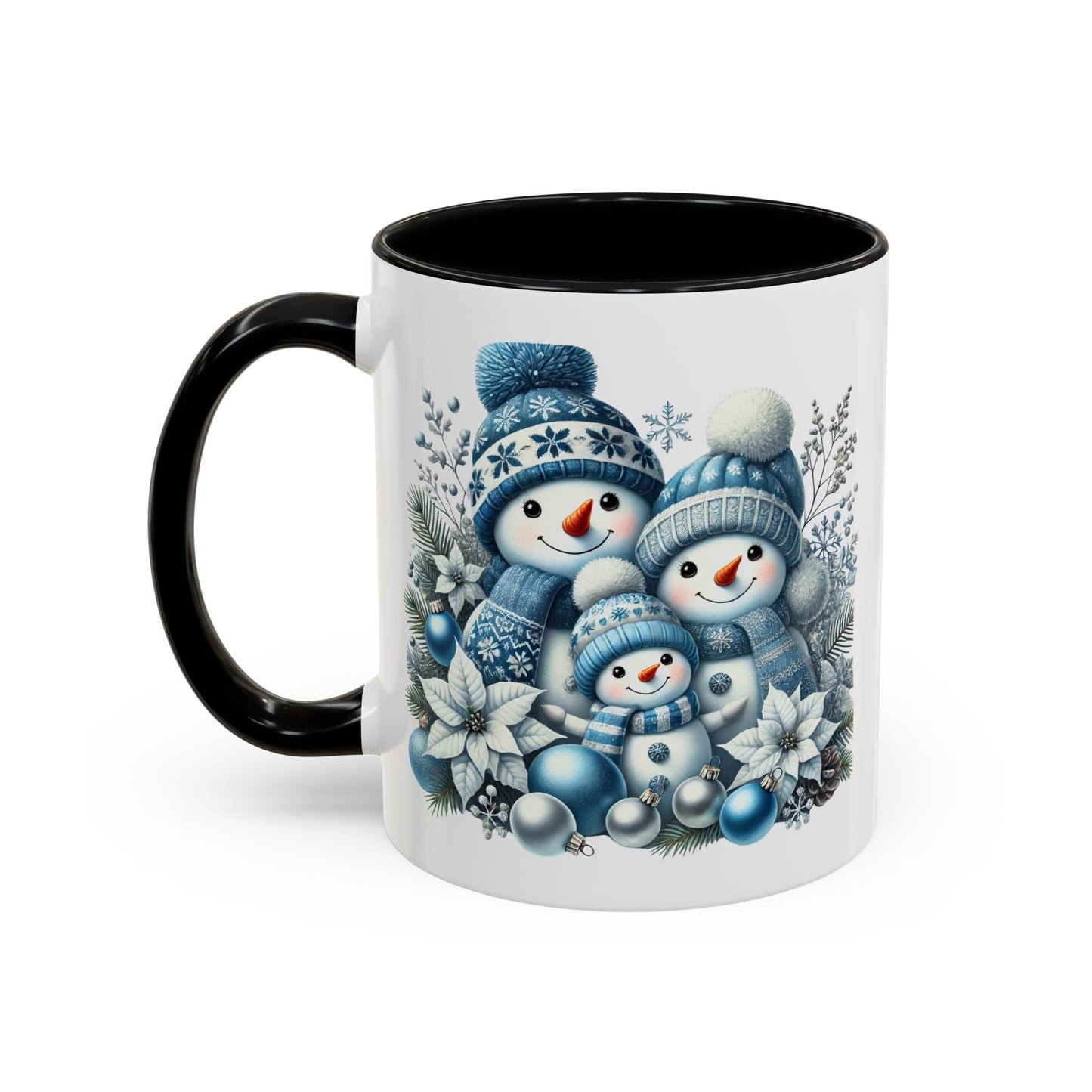 Christmas Mug - Blue Snowman Family