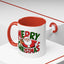 Christmas Mug - Green & Red Text Santa Presents