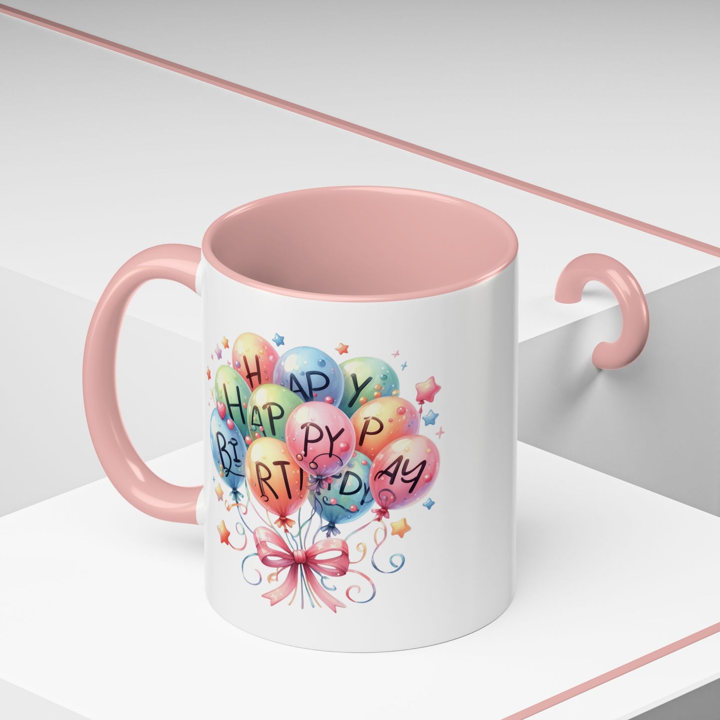 Birthday Mug - Happy Birthday Balloons