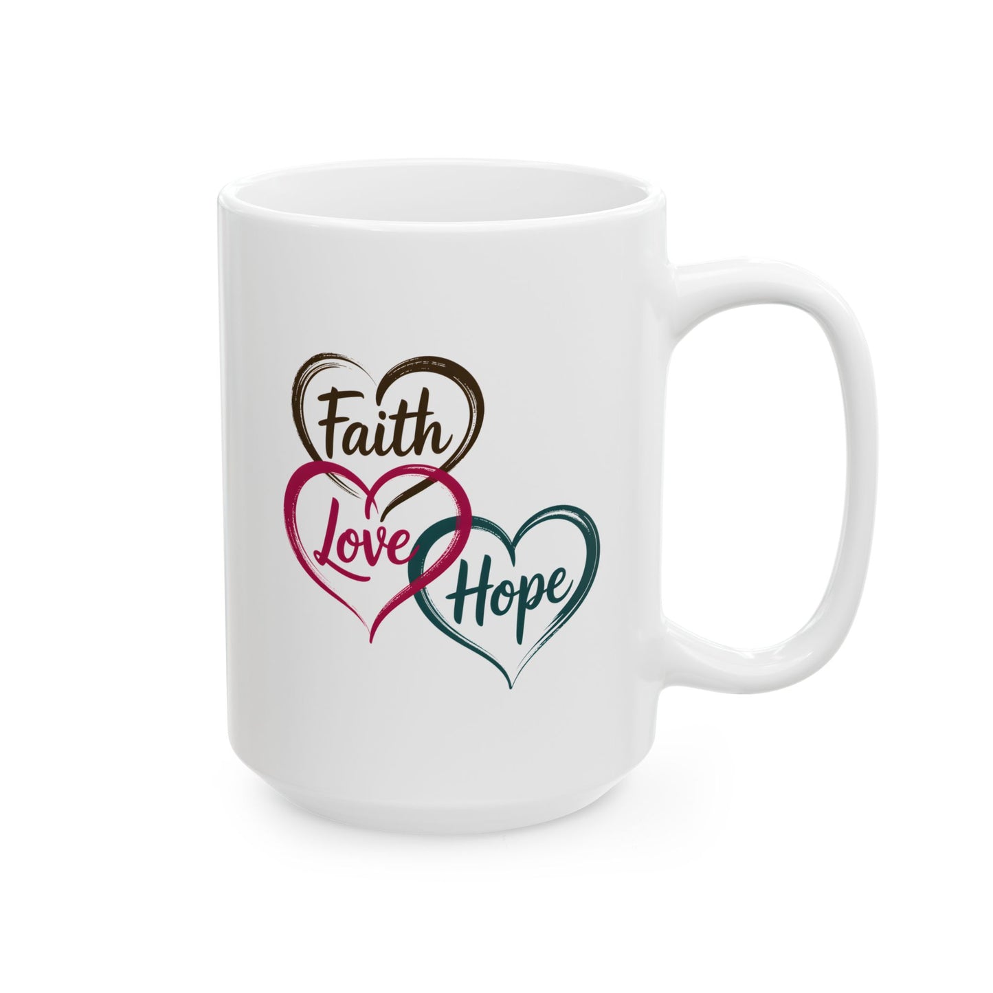 Religious Mug - Faith Love Hope