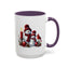 Christmas Mug - Burgundy Snowman Family