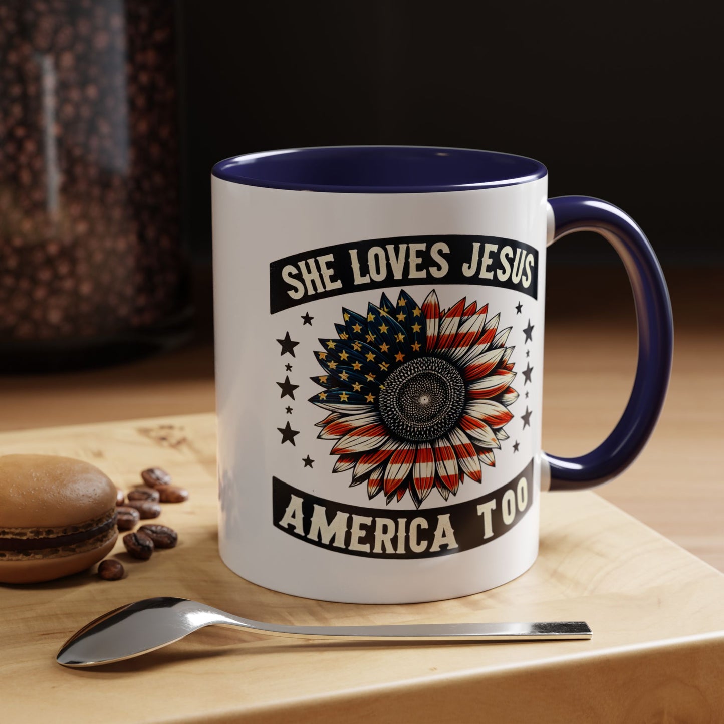 4th of July Mug - She Loves Jesus & America Too