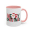 Christmas Mug - Merry Christmas Green & Red Text Santa