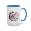 4th of July Mug - God Bless America Sunflower