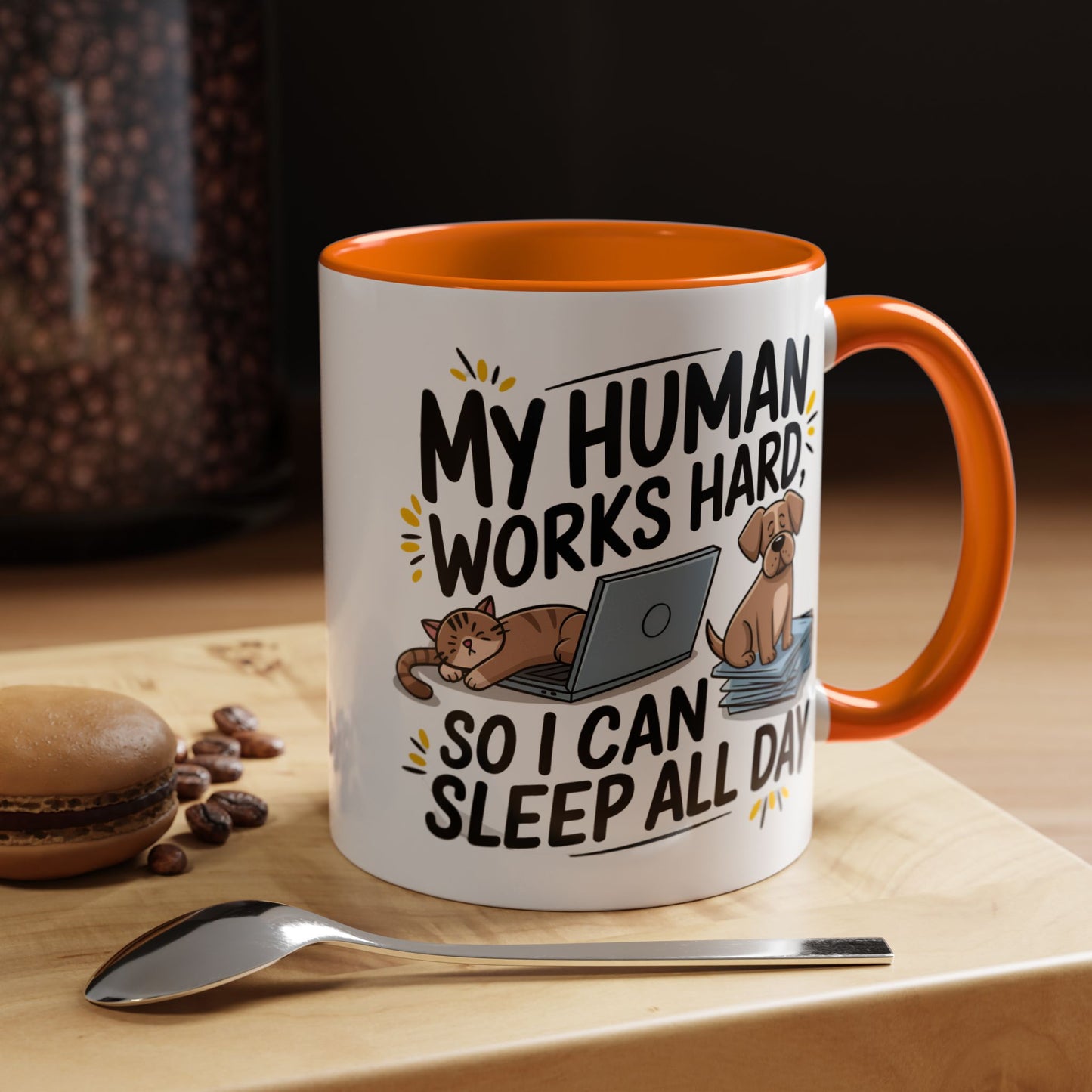 Animal Mug - My Human Works Hard
