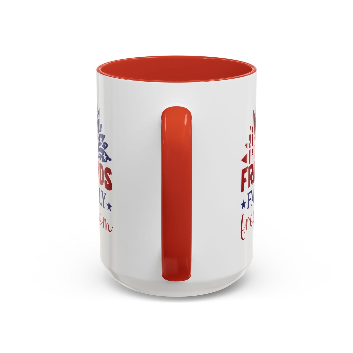 4th of July Mug - Friends Family Freedom Sunflower