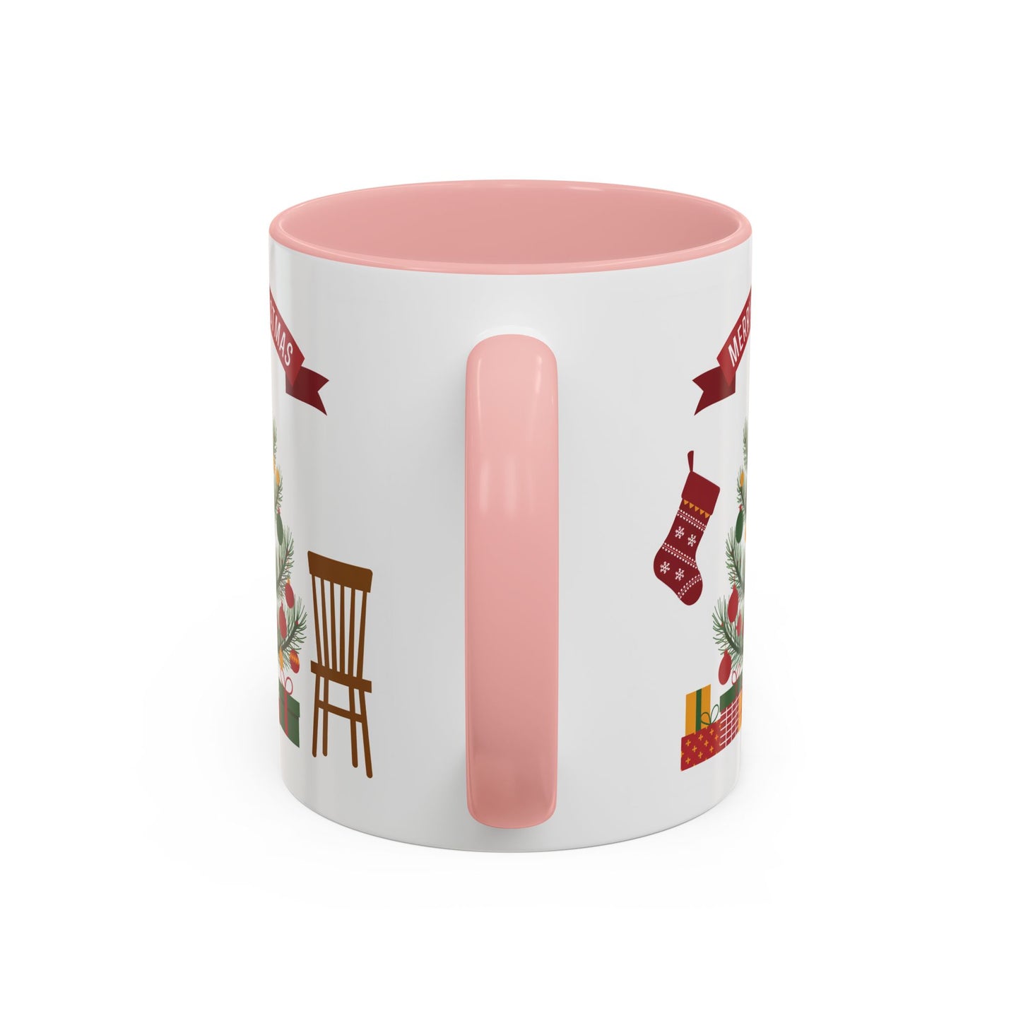 Christmas Mug - Merry Christmas Banner Tree Presents
