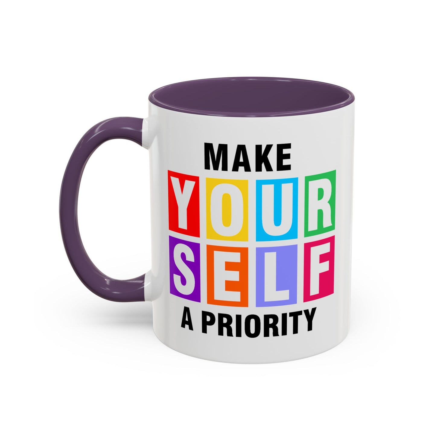 Wellness Mug - Make Yourself a Priority Colored Blocks