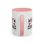 Christmas Mug - Merry Christmas Red & Green Text Heart Arrow Trees