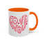Valentine's Day Mug - Love You Heart Lettering