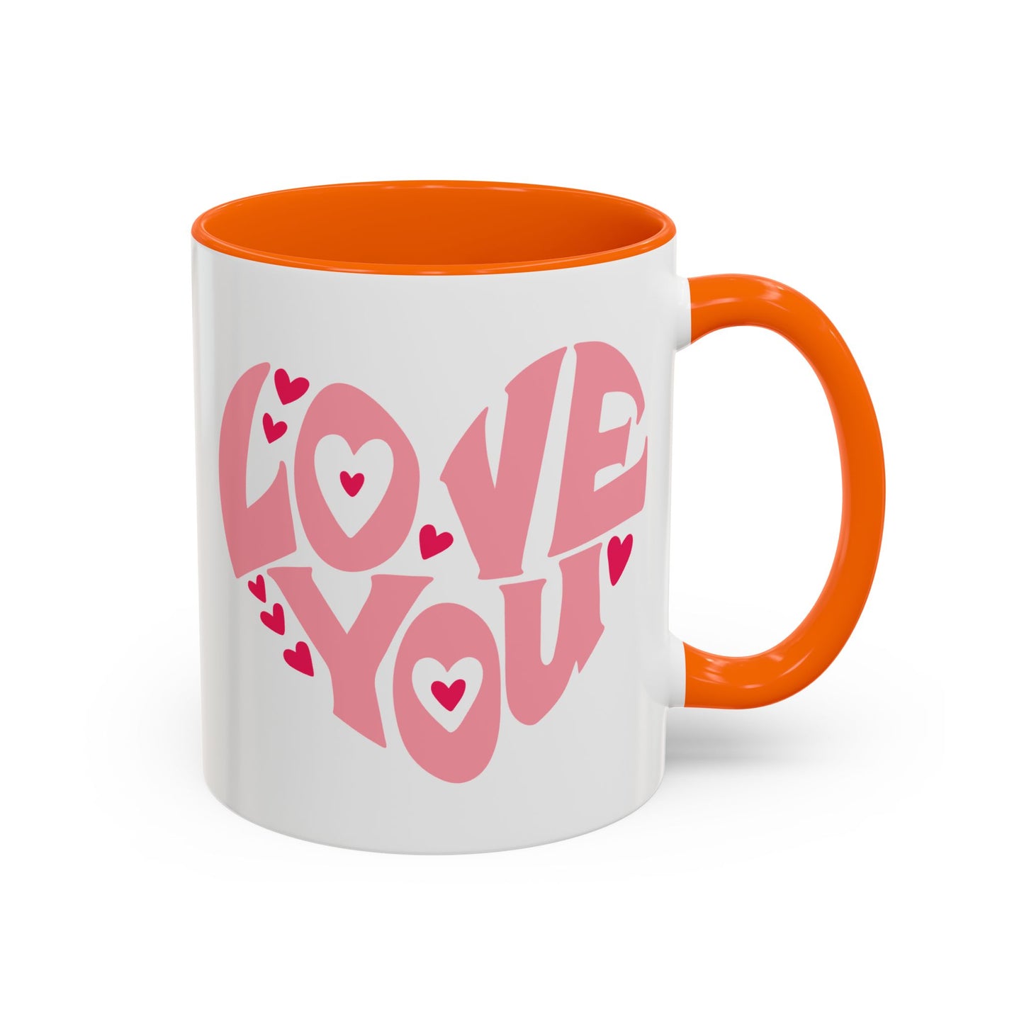 Valentine's Day Mug - Love You Heart Lettering