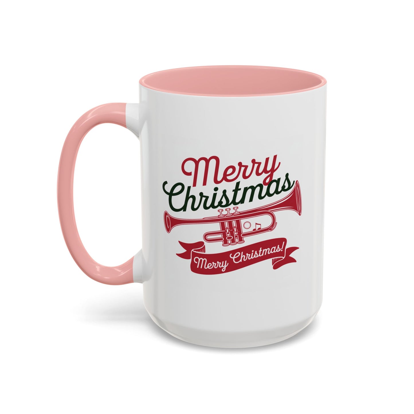 Christmas Mug - Red & Green Text Trumpet