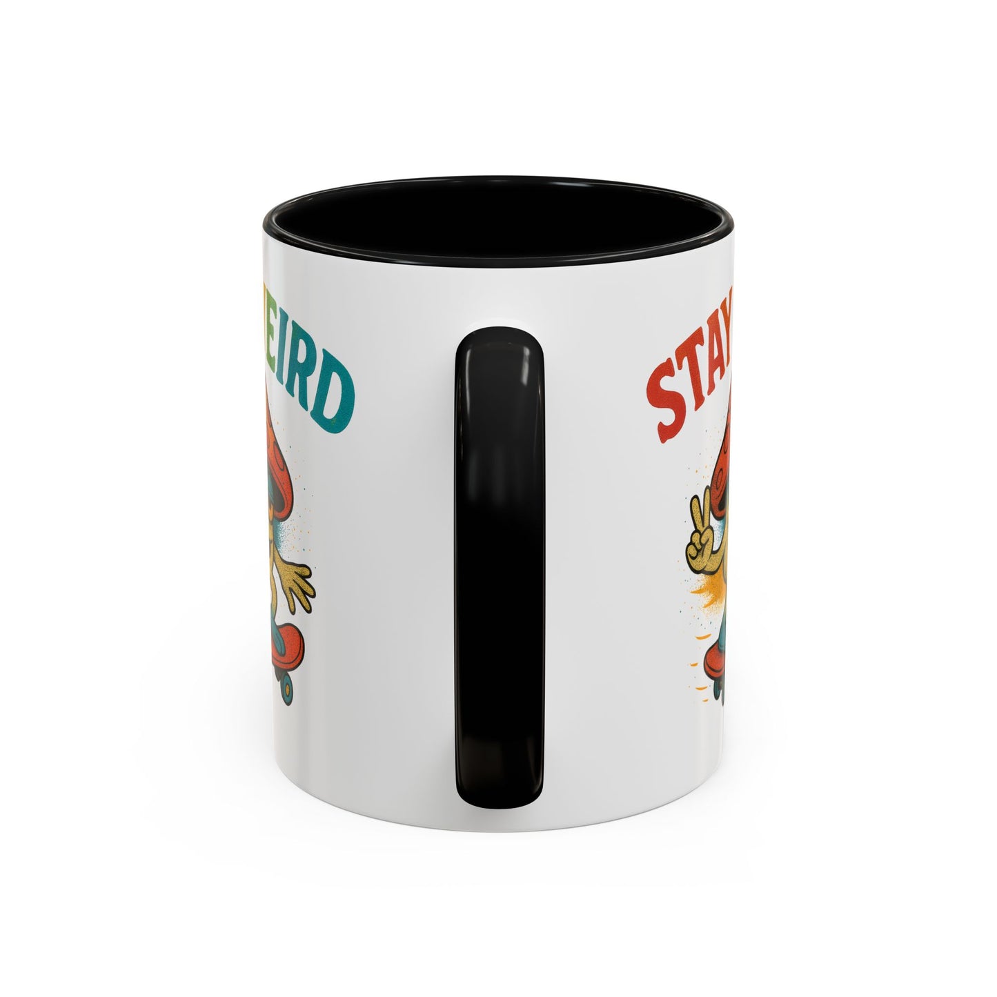 Humor Mug - Stay Weird Mushroom Skateboard