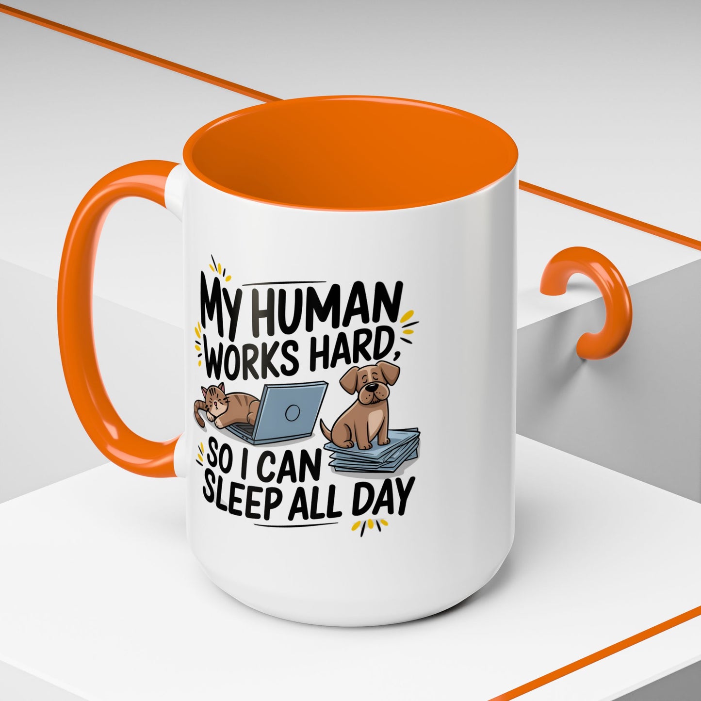 Animal Mug - My Human Works Hard