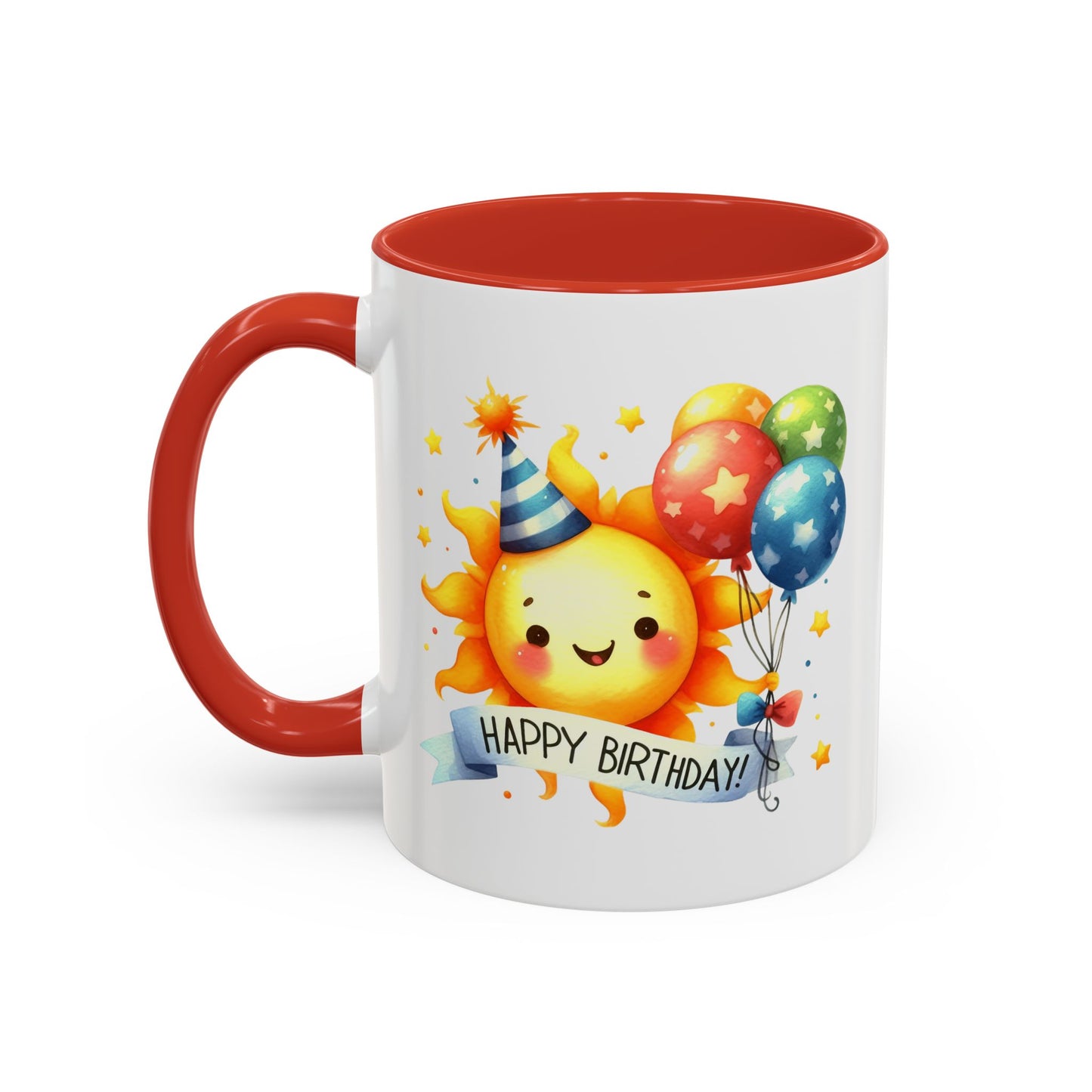 Birthday Mug - Happy Birthday Sun & Balloons
