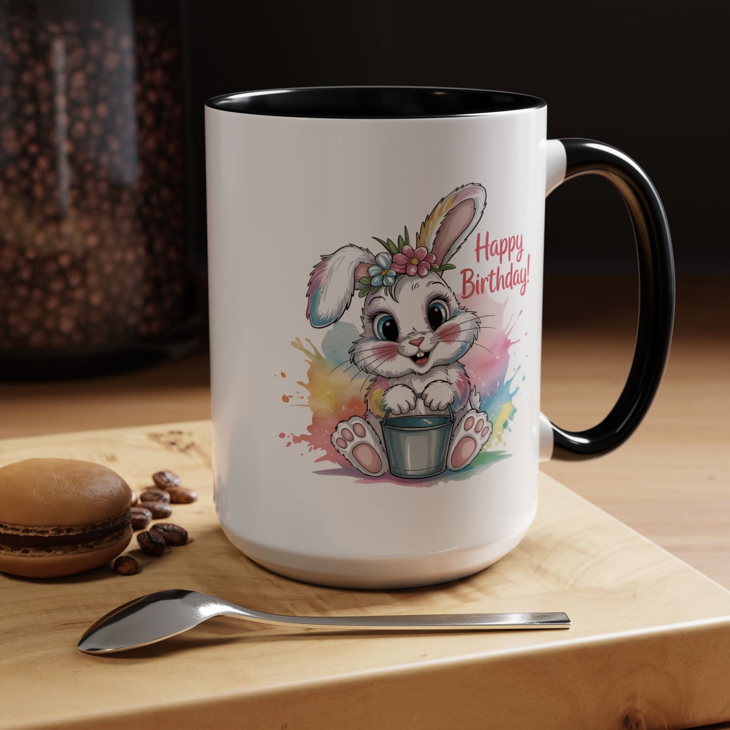 Birthday Mug - Happy Birthday Cute Bunny