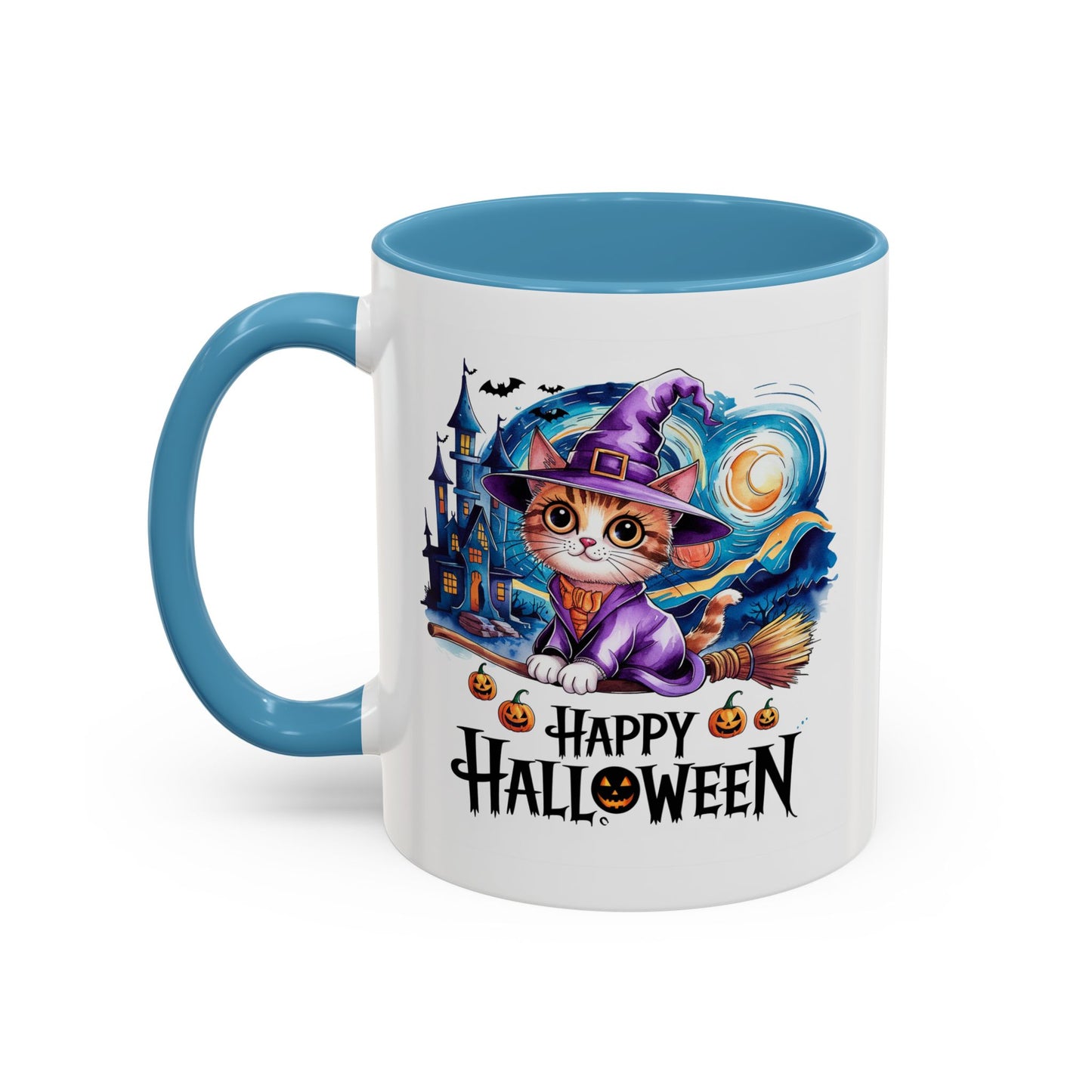 Halloween Mug - Happy Halloween Cat Witch