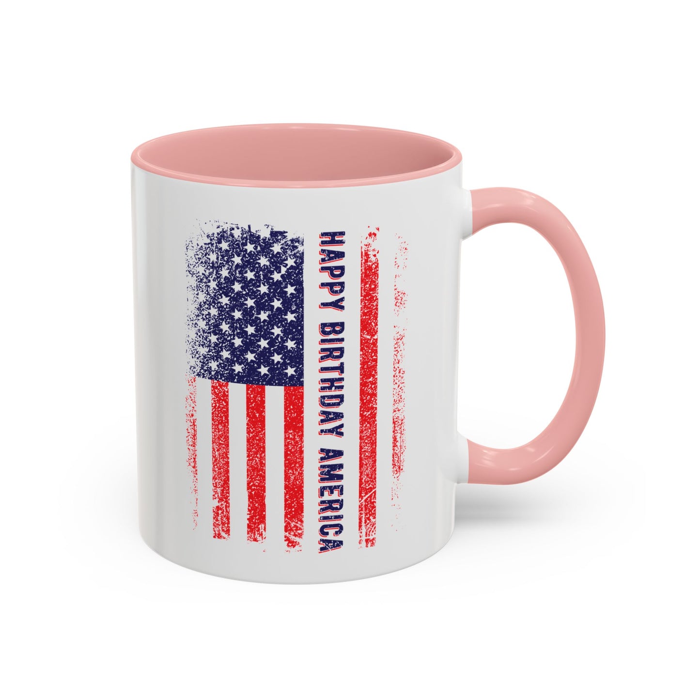 4th of July Mug - Happy Birthday America Flag