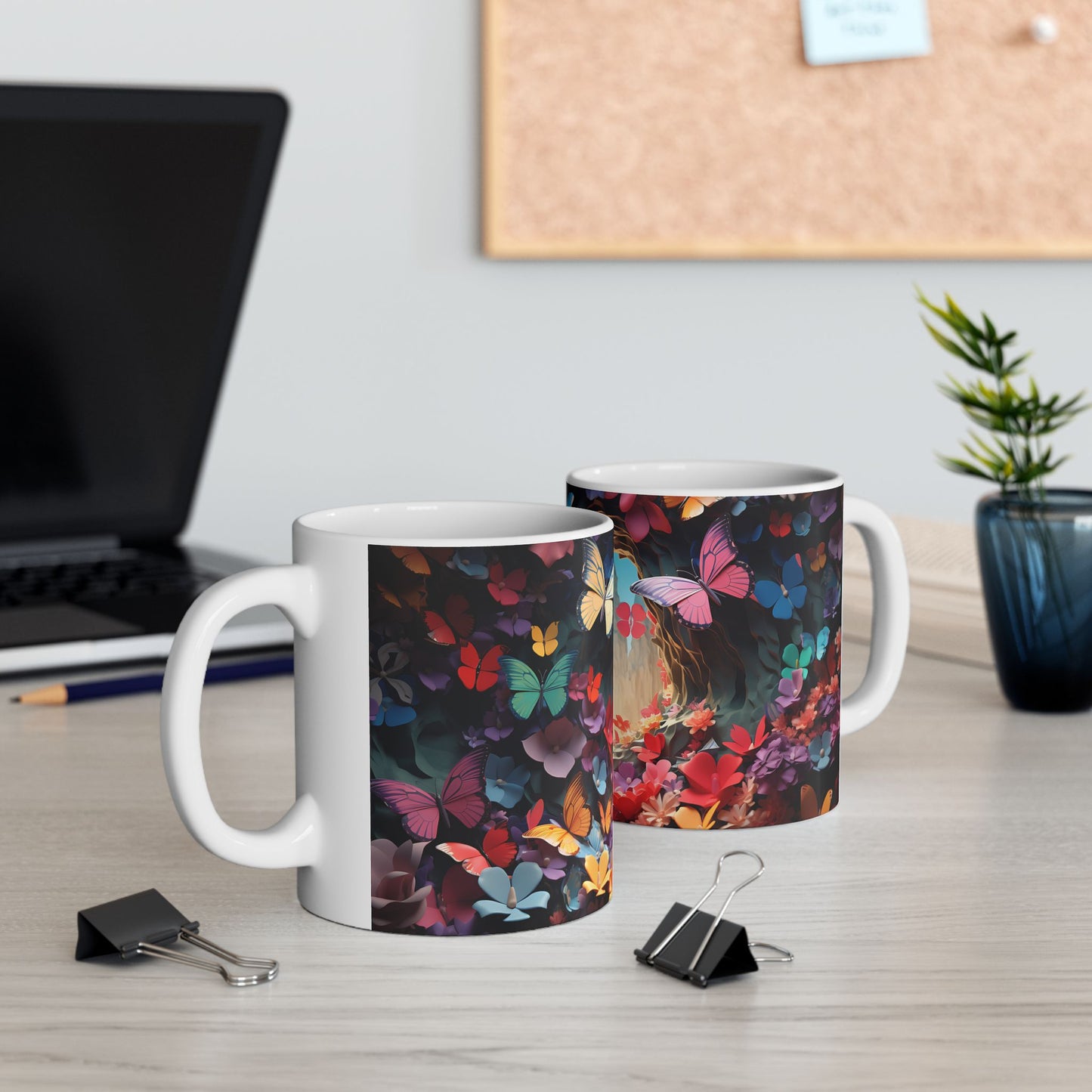 Artistic Mug - Colorful Butterflies 2