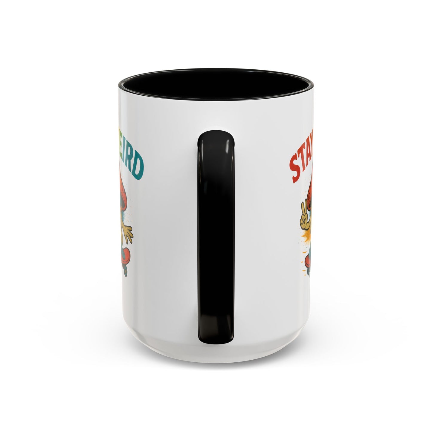 Humor Mug - Stay Weird Mushroom Skateboard
