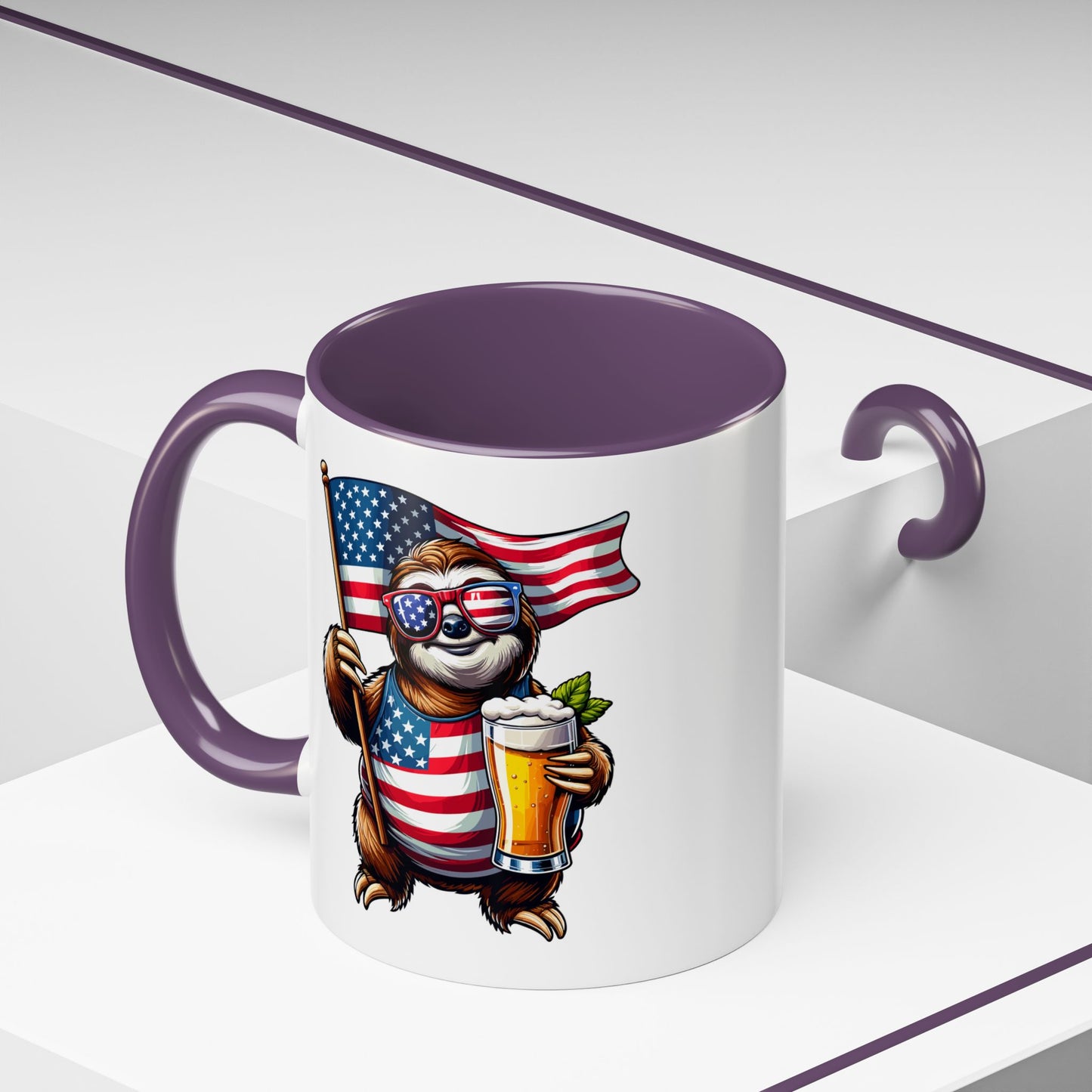 4th of July Mug - Merica Sloth