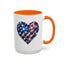 4th of July Mug - USA Sparkle Heart
