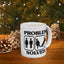 Humor Mug - Problem Solved - Girl Kicks Boy