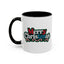 Christmas Mug - Merry Christmas White Red & Blue Text