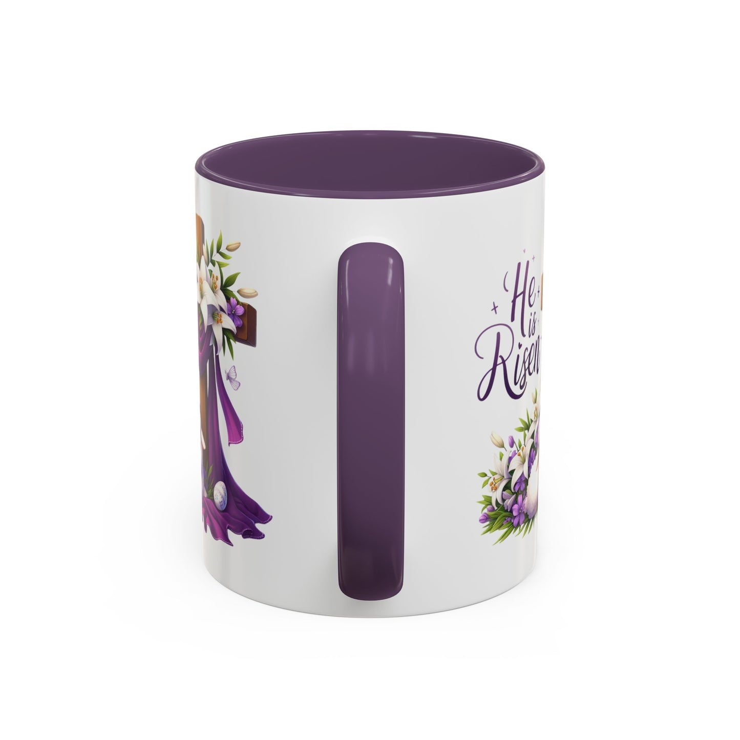 Easter Mug - He Is Risen Cross