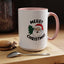 Christmas Mug - Merry Christmas Black Text Santa Tree