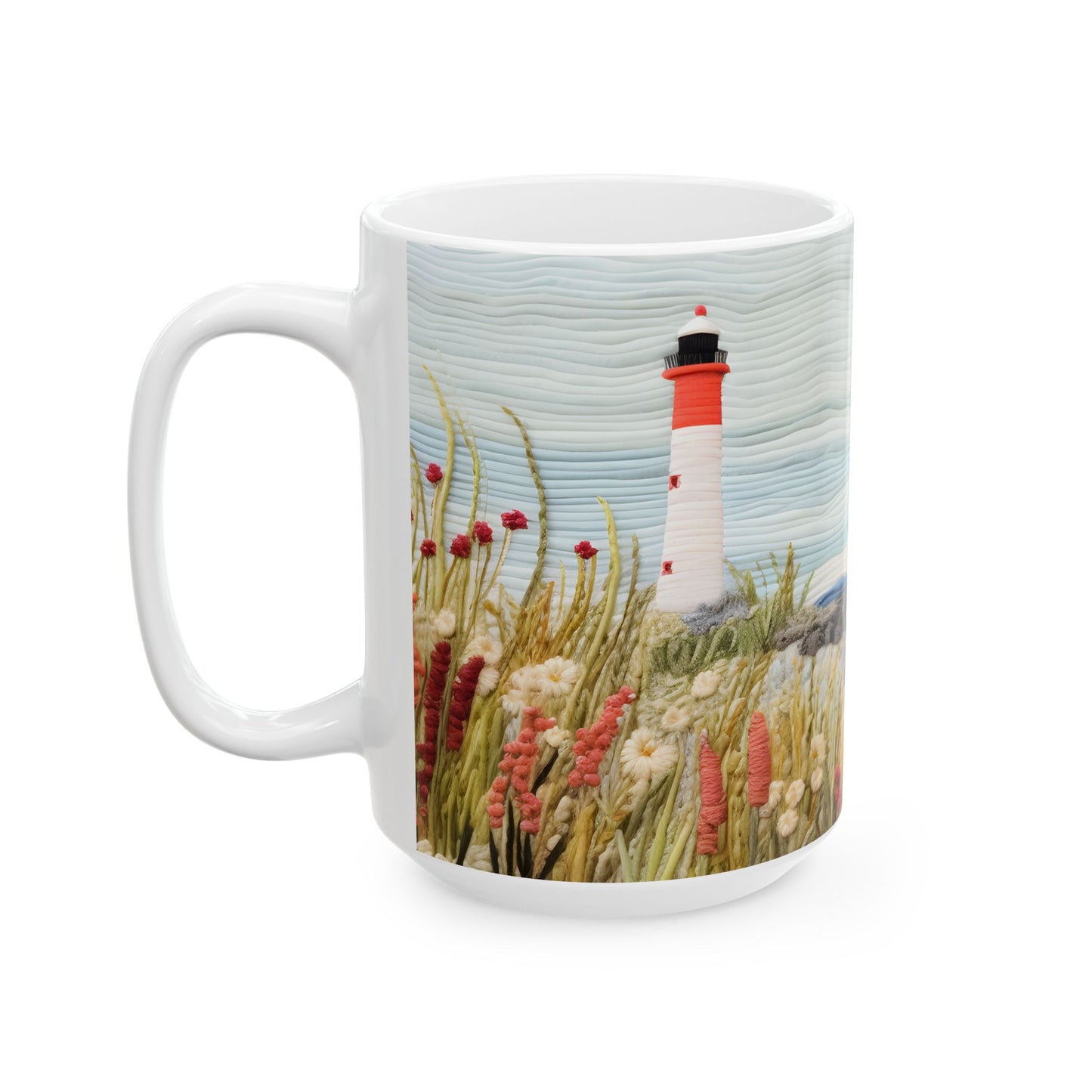 Artistic Mug - Felted Lighthouse 6