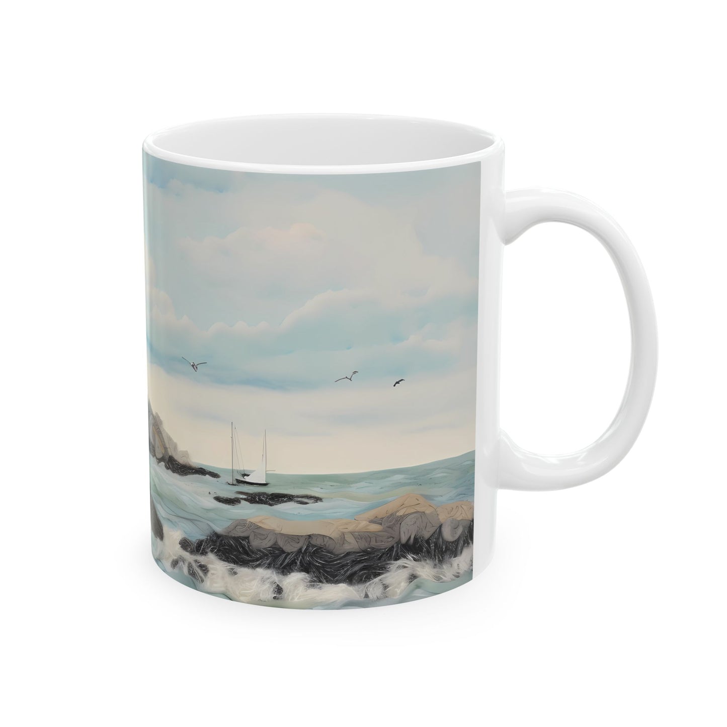 Artistic Mug - Felted Lighthouse 3