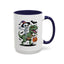 Halloween Mug - Skeleton Riding Dinosaur