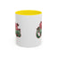 Christmas Mug - Merry Christmas Red & Green Text Mistletoe
