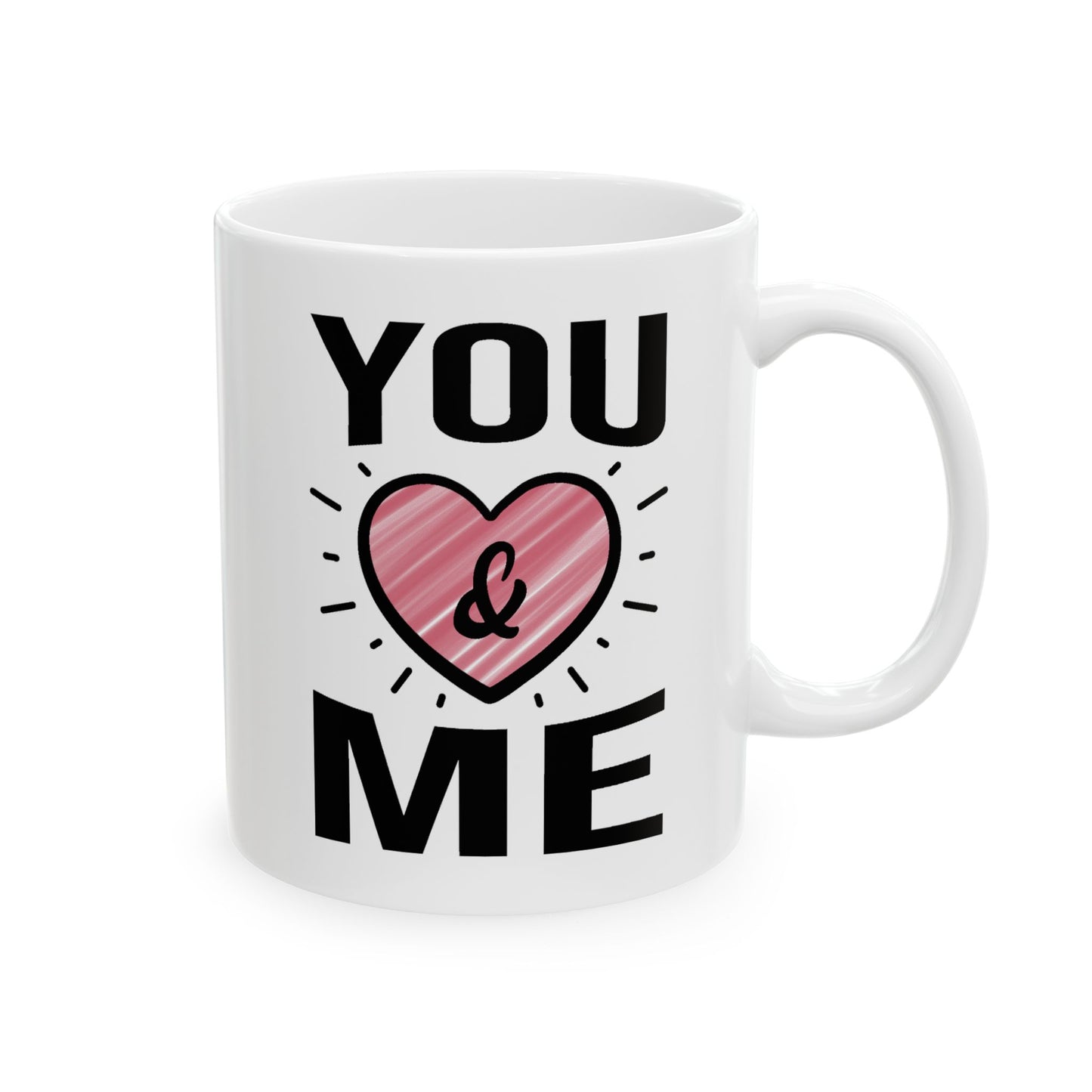 Anniversary Mug - You and Me Pink Heart