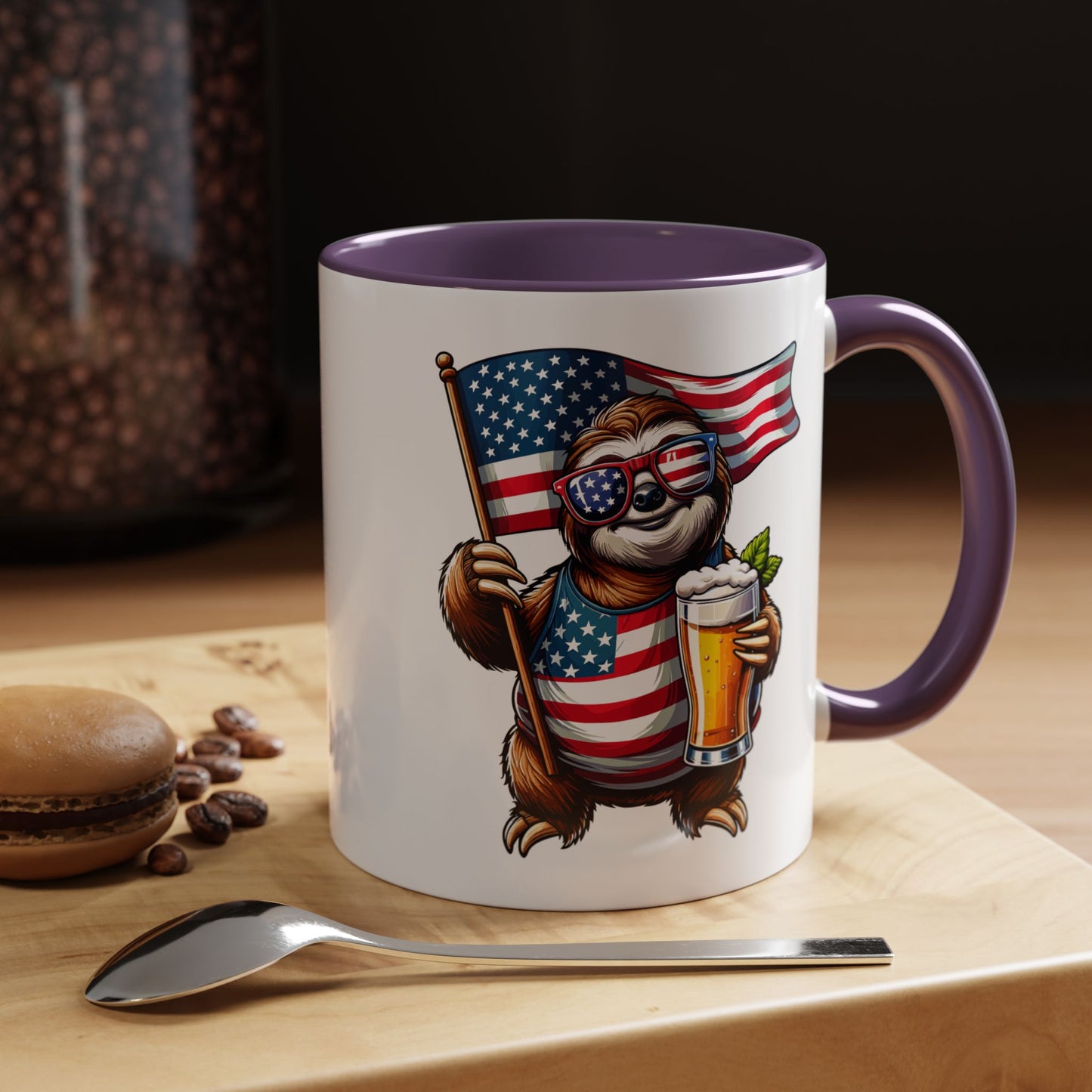 4th of July Mug - Merica Sloth