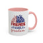 4th of July Mug - Friends Family Freedom Sunflower