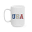 4th of July Mug - USA Red White & blue Stars