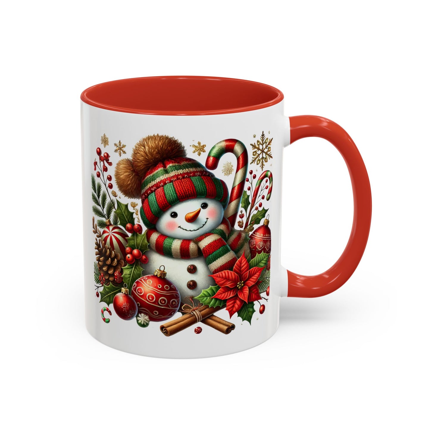 Christmas Mug - Red and Green Snowman 2