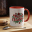 Christmas Mug - Merry Christmas Maroon Text Ornaments