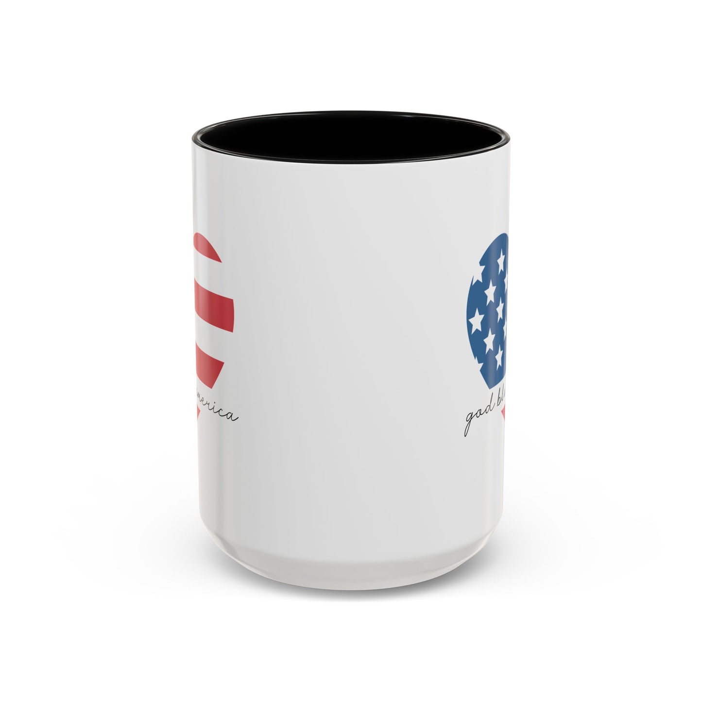 4th of July Mug - God Bless America Flag Heart