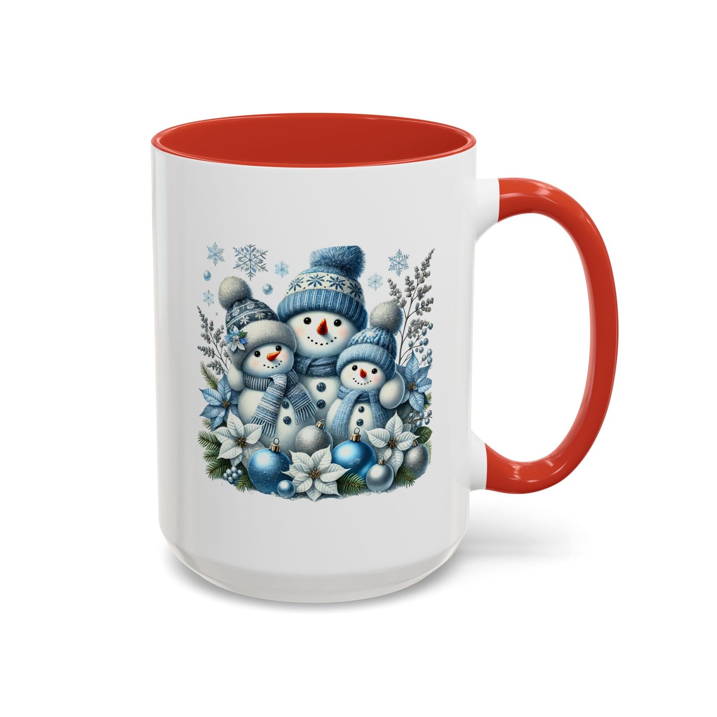 Christmas Mug - Blue Snowman Family